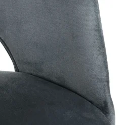 HOMLA Krzeslo Tercio Welurowe Szare 47X55X77Cm