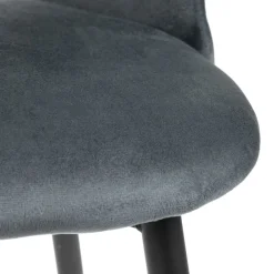 HOMLA Krzeslo Tercio Welurowe Szare 47X55X77Cm