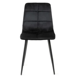 HOMLA Krzeslo Triss Welurowe Czarne 44X57X88 Cm