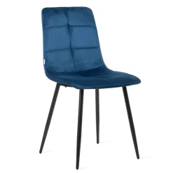 HOMLA Krzeslo Triss Welurowe Granatowe 44X57X88 Cm