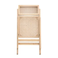 HOMLA Krzeslo Verdura Drewniane Z Naturalnym Rattanem 46X52X80 Cm