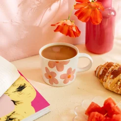 HOMLA Kubek Gradas W Duze Rozowe Kwiaty 0,3 L