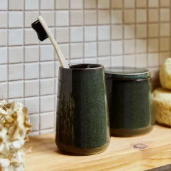 HOMLA Kubek Lazienkowy Brilia Zielony 9,5X9,5X13,6 Cm