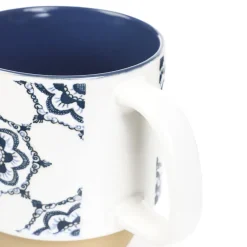 HOMLA Kubek Rodes Z Niebieskim Zdobieniem Duzy Kwiat 0,35 L