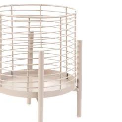 HOMLA Kwietnik Floero Metalowy Bezowy 18X25 Cm