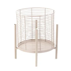 HOMLA Kwietnik Floero Metalowy Bezowy 22X30 Cm