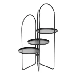 HOMLA Kwietnik Roh Trzypoziomowy Czarny 25X44,5/74 Cm