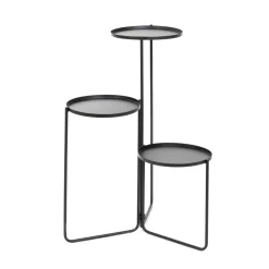 HOMLA Kwietnik Roh Trzypoziomowy Czarny 25X48/70 Cm