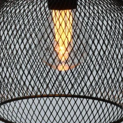 KOOPMAN Lampa Atros Wiszaca Czarna 19X18 Cm