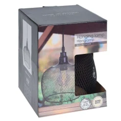 KOOPMAN Lampa Atros Wiszaca Czarna 19X18 Cm