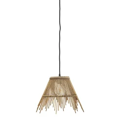 MADAM STOLTZ Lampa Sufitowa Boho Bambusowa 35X26,5 Cm