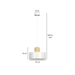 EMIBIG Lampa Torin Sufitowa 1-Punktowa Fi 25 Cm