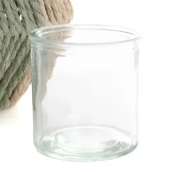 HOMLA Lampion Avli Pleciony Z Zielonymi Elementami 21,5X23 Cm