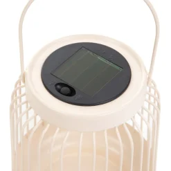 HOMLA Lampion Solarny Fonar Metalowy Ecru 12,5X12,5X11,5 Cm