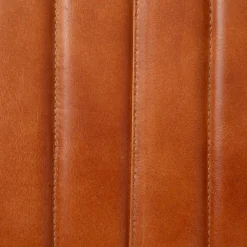 HOMLA Lawka Brizo W Obiciu Ze Skory Bawolej Brazowe 90X37X45 Cm