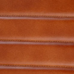 HOMLA Lawka Brizo W Obiciu Ze Skory Bawolej Brazowe 45X37X45 Cm