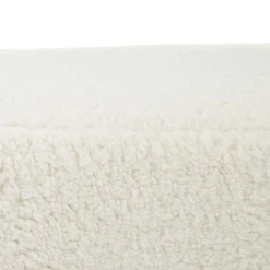 HOMLA Lawka Elsa Bezowa W Tkaninie Teddy 120X40X44 Cm