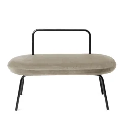 HOMLA Lawka Ina Welurowa Bezowa 95X45X61 Cm