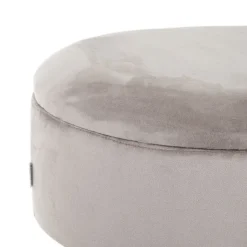 HOMLA Lawka Layla Welurowa Bezowa Ze Schowkiem 91,5X41X46.5 Cm