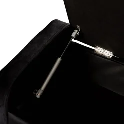 HOMLA Lawka Venlo Welurowa Czarna 100X39X45Cm