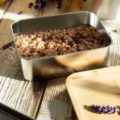 HOMLA Lunchbox Nukka Prostokatny Z Bambusowa Pokrywka 1,6 L