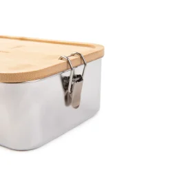 HOMLA Lunchbox Nukka Prostokatny Z Bambusowa Pokrywka 1,6 L