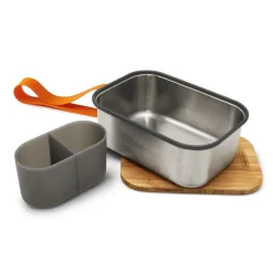 BLACK+BLUM Lunchbox Orange Stalowy Na Kanapke L 19X13,5X7,5 Cm