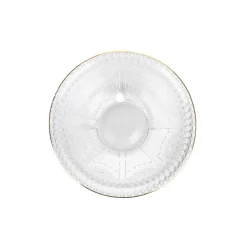 HOMLA Miska Barrel Szklana Wzorzysta Ze Zlotym Rantem 13X6 Cm