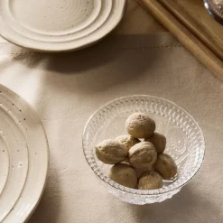 HOMLA Miska Barrel Szklana Wzorzysta Ze Zlotym Rantem 13X6 Cm