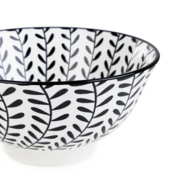 HOMLA Miska Navia Czarna W Listki 16 Cm