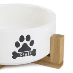 HOMLA Miska Treats Dla Psa S Z Bambusowa Podstawa 13X7 Cm