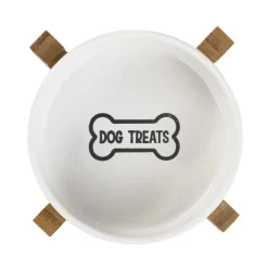 HOMLA Miska Treats Dla Psa S Z Bambusowa Podstawa 13X7 Cm