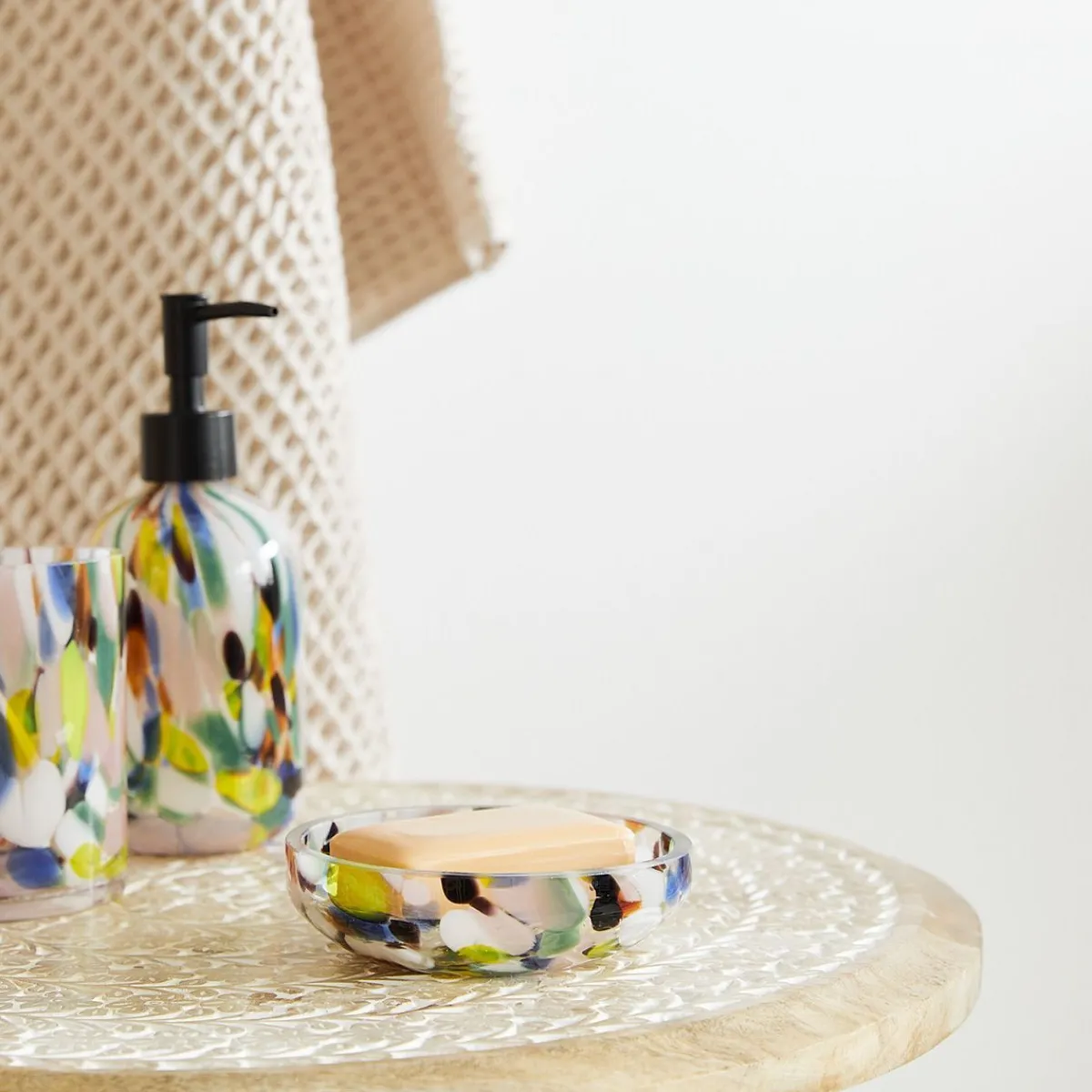 HOMLA Mydelniczka Rhory W Kolorowe Wzory 11.5X11.5X3 Cm