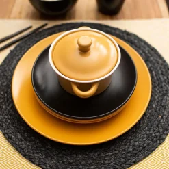 HOMLA Naczyńie Do Zapiekania Tineo Z Pokrywka Czarne 0,35 L