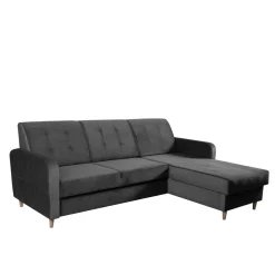 HOMLA Naroznik Ingrid Z Funkcja Spania I Pojemnikiem Na Pościel Prawy