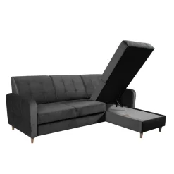 HOMLA Naroznik Ingrid Z Funkcja Spania I Pojemnikiem Na Pościel Prawy