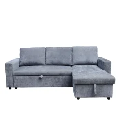 HOMLA Naroznik Virev Naroznik Uniwersalny Z Funkcja Spania Ciemnoszary 215X76X85 Cm