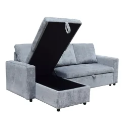 HOMLA Naroznik Virev Naroznik Uniwersalny Z Funkcja Spania Ciemnoszary 215X76X85 Cm