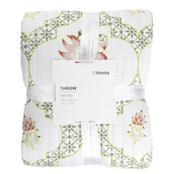 HOMLA Narzuta Safi Pikowana W Kwiaty 200X220 Cm