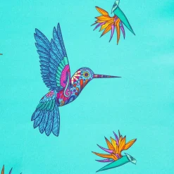 HOMLA Obrus Frida Kahlo Z Wzorem Kolibra Turkusowy 150X300 Cm