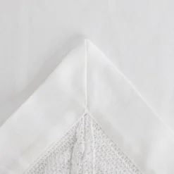 HOMLA Obrus Halis Bialy Z Azurowym Brzegiem 150X200 Cm