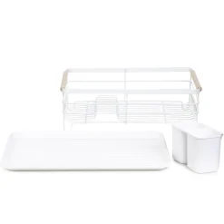 HOMLA Ociekacz Kuchenny Plystre Bialy 42X31X13 Cm