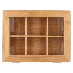 HOMLA Organizer Bambou Zamykany Bambusowy 21X16 Cm