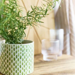 HOMLA Oslonka Na Doniczke Barg W Listki 13X13X11 Cm