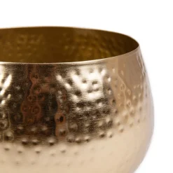 HOMLA Oslonka Na Doniczke Dritto Mlotkowana Zlota 19X19X12 Cm