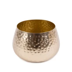 HOMLA Oslonka Na Doniczke Dritto Mlotkowana Zlota 14X14X9 Cm