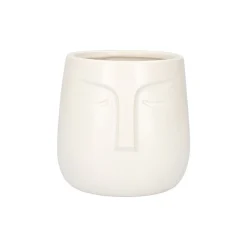 HOMLA Oslonka Na Doniczke Face Biala 14X15 Cm