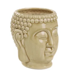 HOMLA Oslonka Na Doniczke Makadi Budda Bezowa 16X16X17 Cm