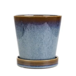 HOMLA Oslonka Na Doniczke Maya Z Podstawka Niebieska 13,6X13,6X13,6 Cm