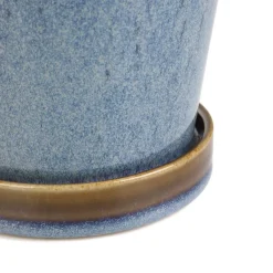 HOMLA Oslonka Na Doniczke Maya Z Podstawka Niebieska 13,6X13,6X13,6 Cm